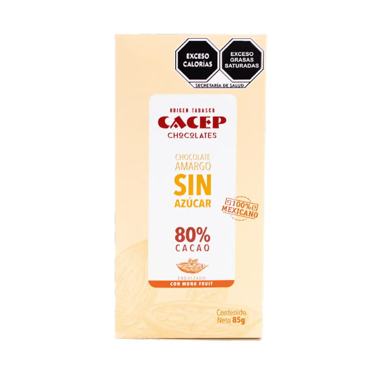 Barra 85g Chocolate Amargo Sin Azúcar