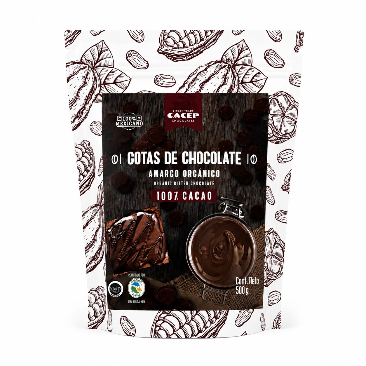 Gotas 500g al 100% Cacao