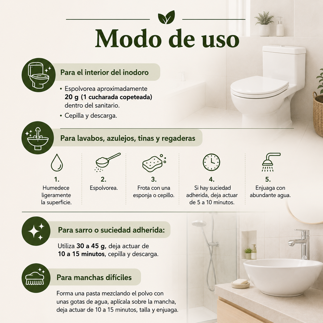 Limpiador de Baños en Polvo