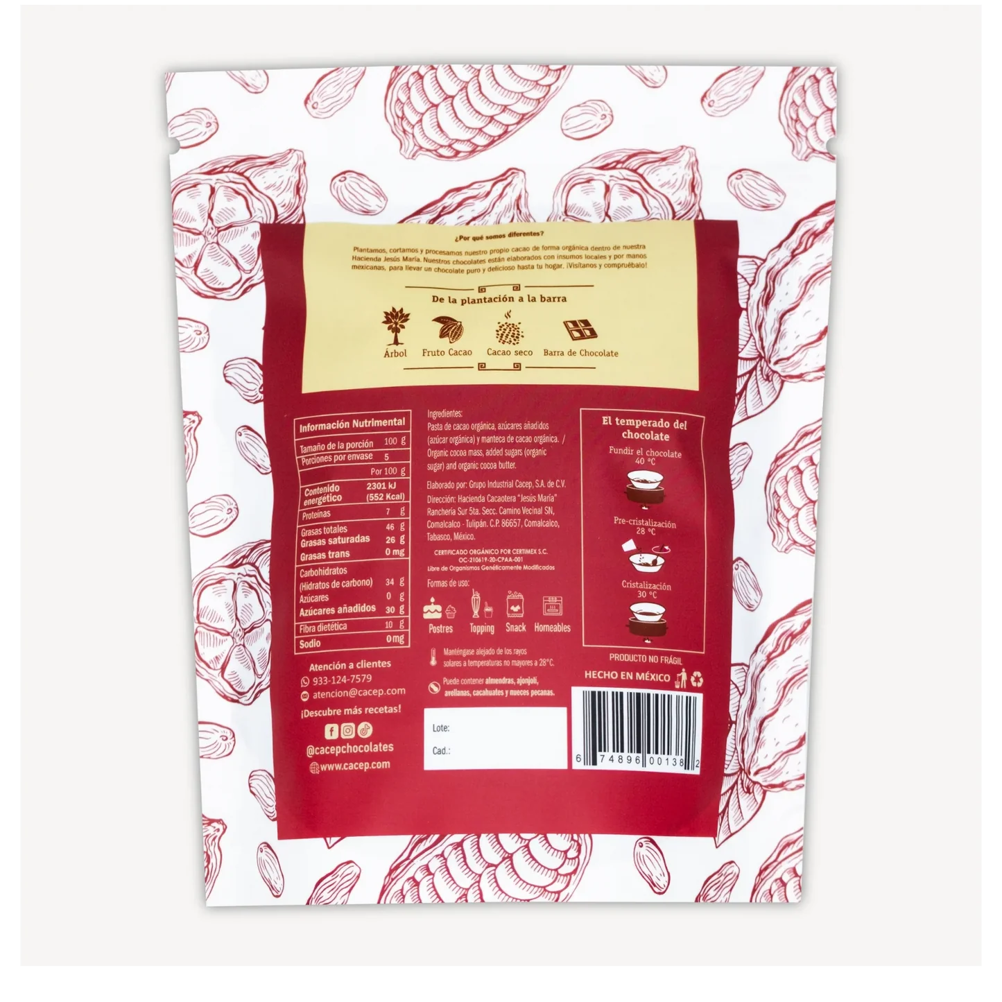 Gotas 500 gr al 70% Cacao