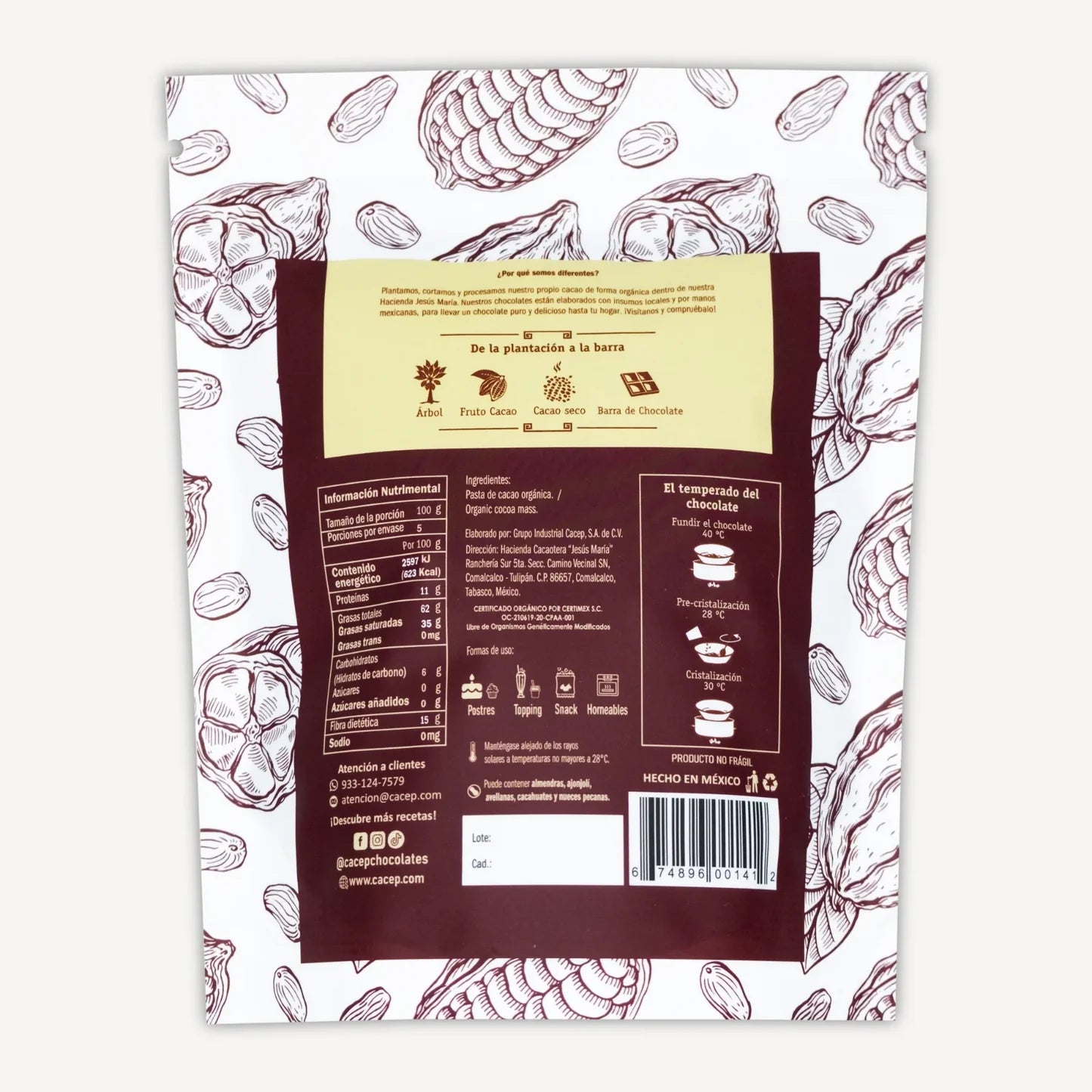 Gotas 500g al 100% Cacao