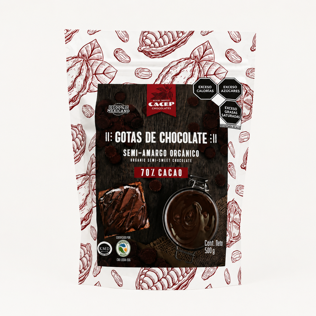 Gotas 500 gr al 70% Cacao