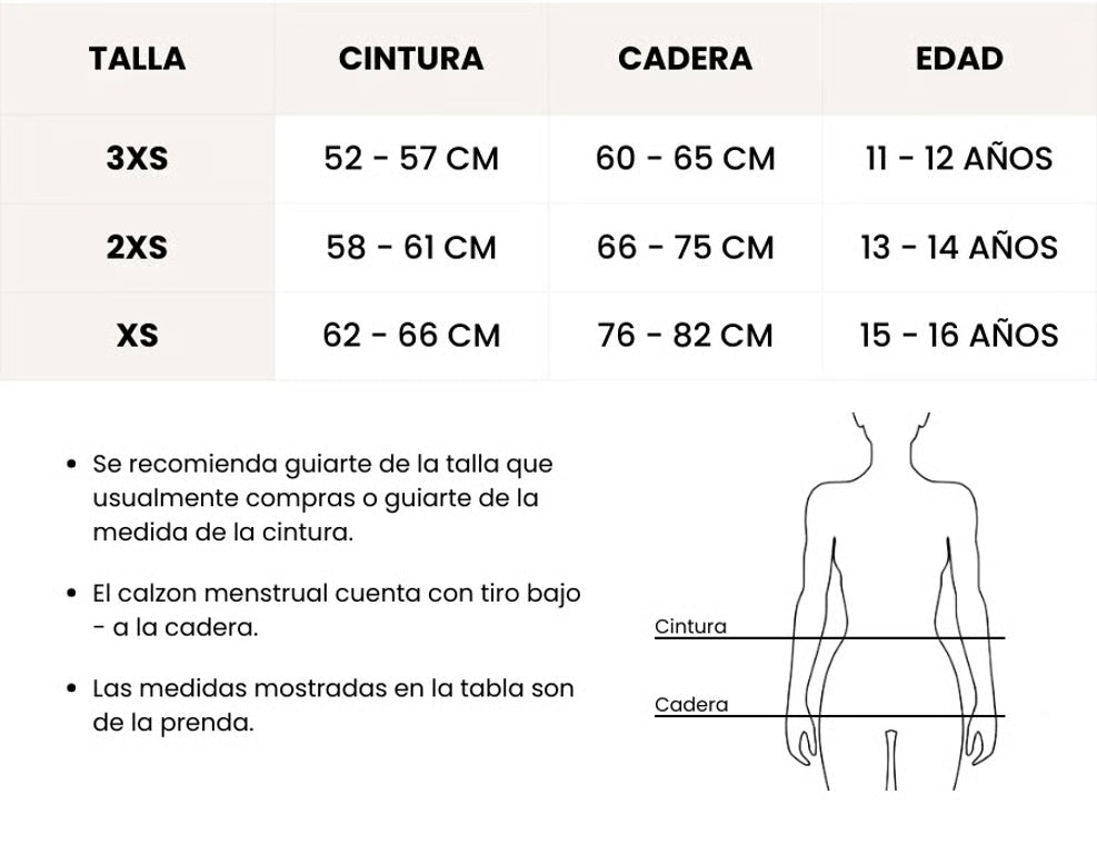 Calzón Menstrual Matilda- Moderado niñas