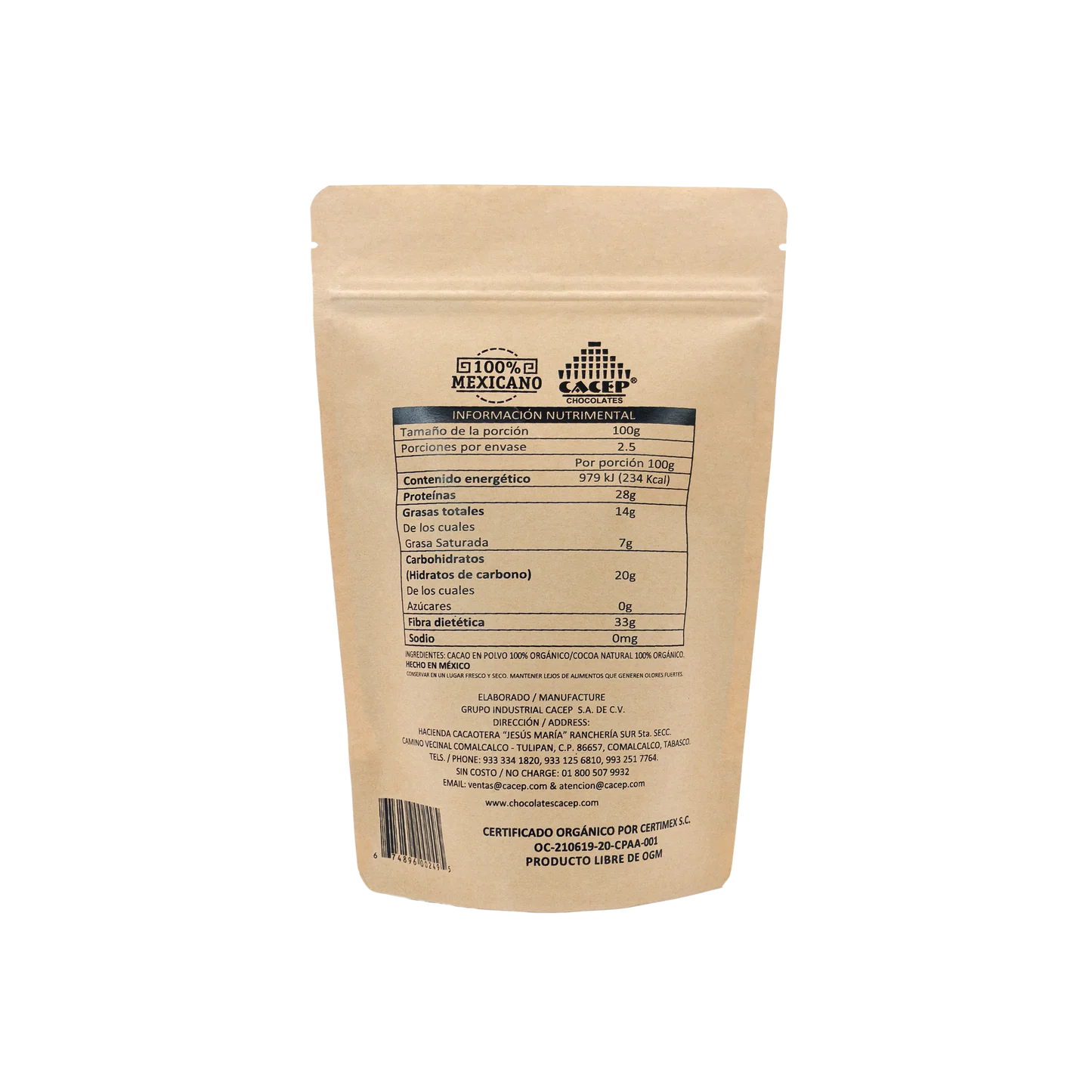 Cacao en polvo 250g (Cocoa natural)
