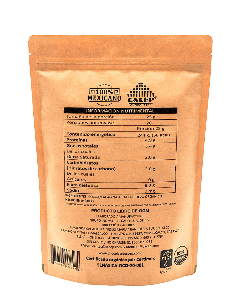 Cacao en polvo 500g (Cocoa natural)