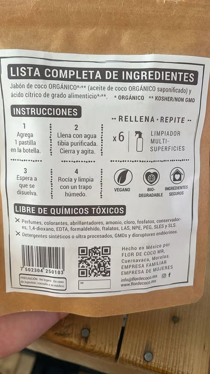 Limpiador multisuperficies 1 pza pastilla a granel